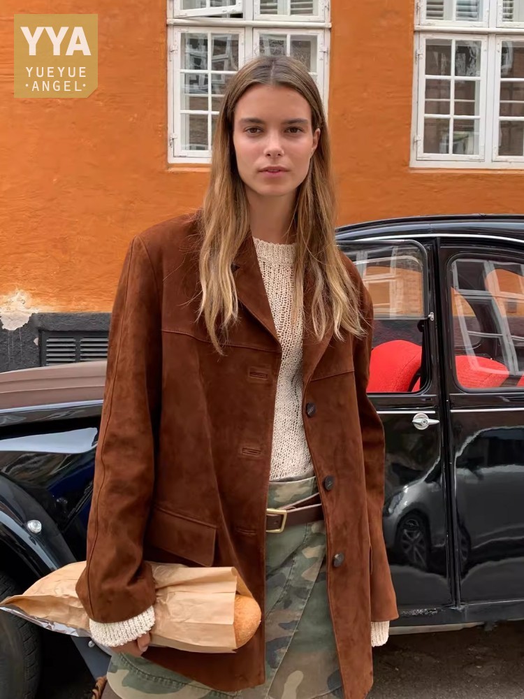 Vintage Autumn Women Real Shee – Leather Work Jacket Women'S Bewertung und Preis